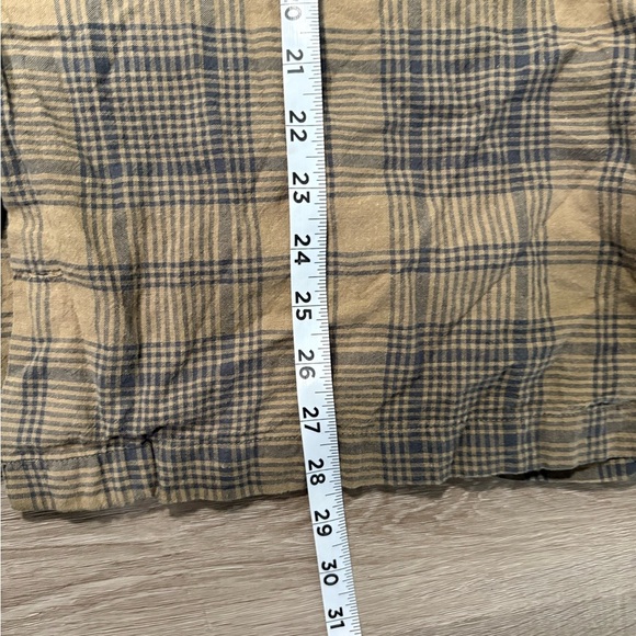 Men's Brown Plaid Short Sleeve Shirt - Picture 6 of 6